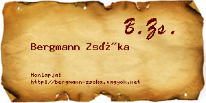 Bergmann Zsóka névjegykártya